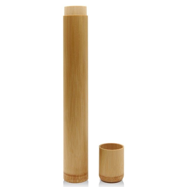 Bamboo (5 - Pack) Toothbrush & Holder Set - Eco - Friendly, Soft Bristles - Purely Eco Shop