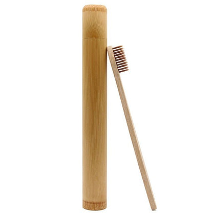 Bamboo (5 - Pack) Toothbrush & Holder Set - Eco - Friendly, Soft Bristles - Purely Eco Shop