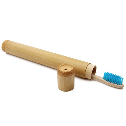 Bamboo (5 - Pack) Toothbrush & Holder Set - Eco - Friendly, Soft Bristles - Purely Eco Shop