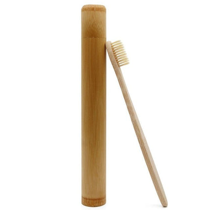 Bamboo (5 - Pack) Toothbrush & Holder Set - Eco - Friendly, Soft Bristles - Purely Eco Shop